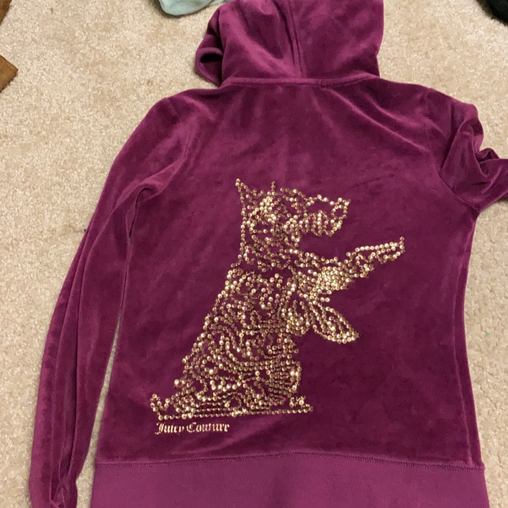 Juicy culture small burgundy jacket.